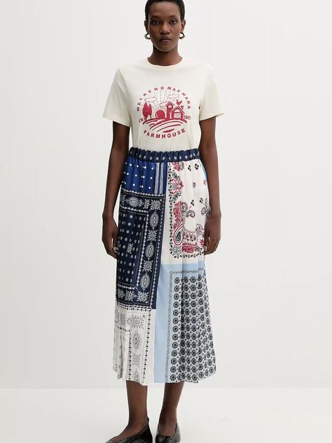 Weekend Max Mara t-shirt bawełniany CLOWN damski kolor beżowy 2525976012600