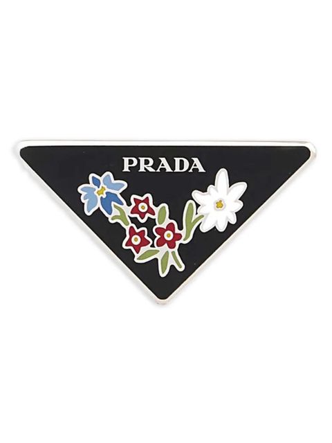 Prada floral triangle brooch - Silver - zdjęcie produktu nr 1
