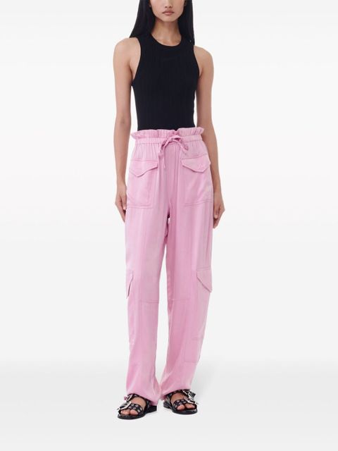 GANNI drawstring cargo trousers - Pink - zdjęcie produktu nr 2