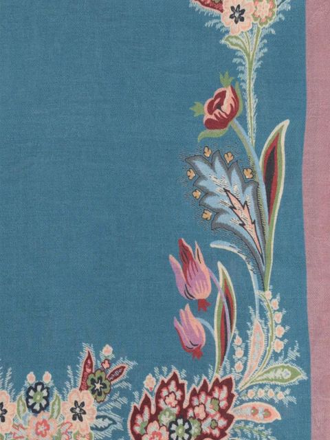 ETRO floral-print scarf - Blue
