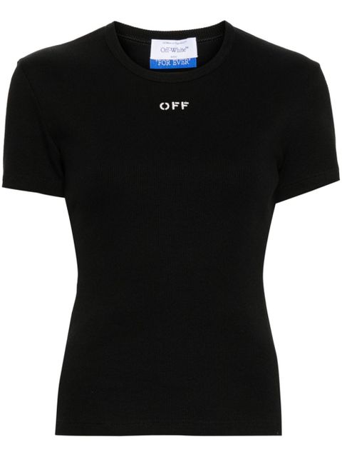 Off-White Off Stamp ribbed-knit top - Black - zdjęcie produktu nr 1