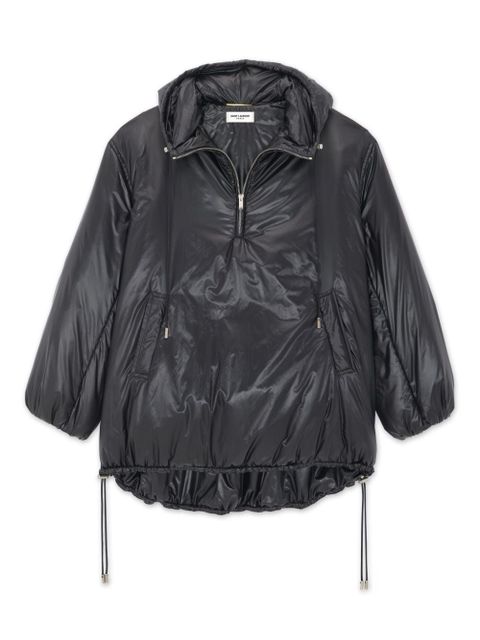 Saint Laurent Cassandre padded hooded jacket - Black