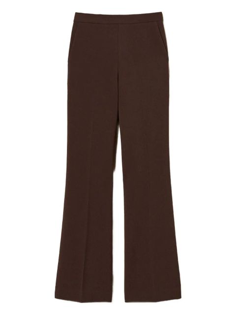 TWINSET high-waisted flared trousers - Brown