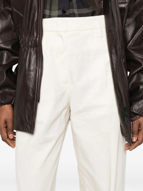 Jil Sander cotton trousers - White