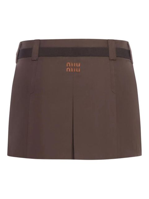 Miu Miu cotton mini skirt - Brown - zdjęcie produktu nr 2