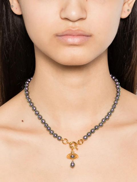 Vivienne Westwood Aleksa Orb faux-pearl necklace - Gold - zdjęcie produktu nr 2