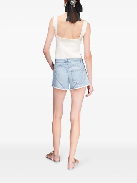 AREA crystal-embellished shorts - Blue