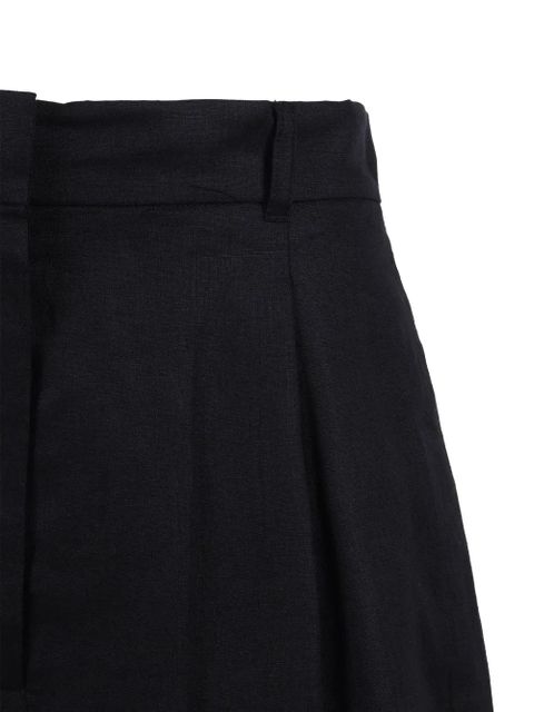Max Mara pleated caravan shorts - Black