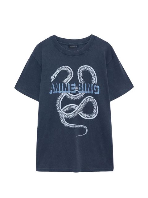 ANINE BING snake lili T-shirt - Blue - zdjęcie produktu nr 1