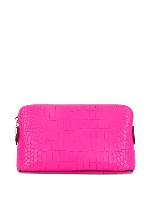 Longchamp crocodile-effect clutch bag - Pink - zdjęcie produktu nr 1