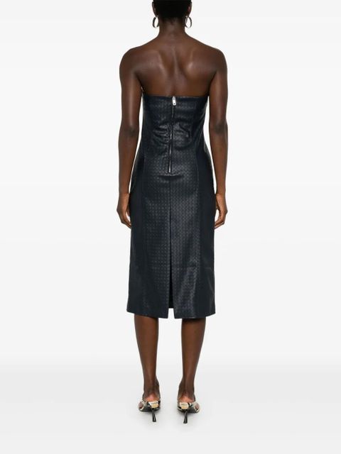 ROTATE BIRGER CHRISTENSEN braided midi dress - Blue