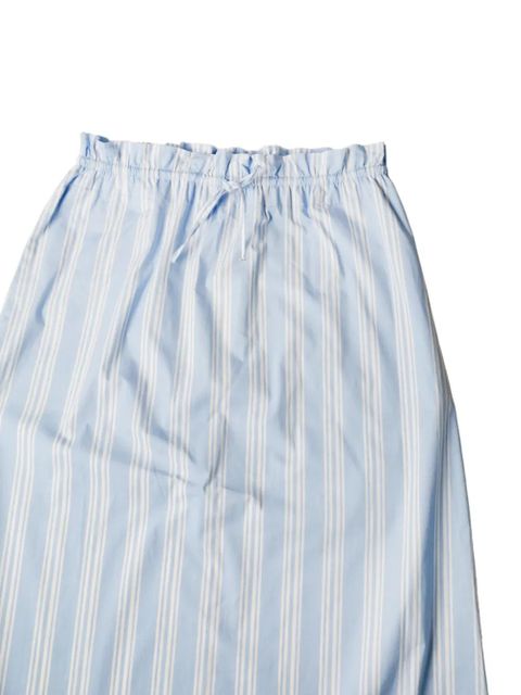 STAUD Shore striped-pattern midi skirt - Blue