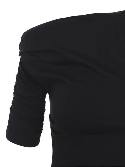 Jacquemus ruched one-shoulder mini dress - Black