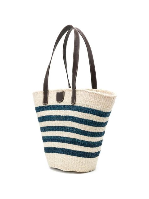 Max Mara Wkagennaio striped handle tote bag - Neutrals