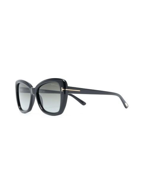 TOM FORD Eyewear logo-detail butterfly-frame sunglasses - Black - zdjęcie produktu nr 2