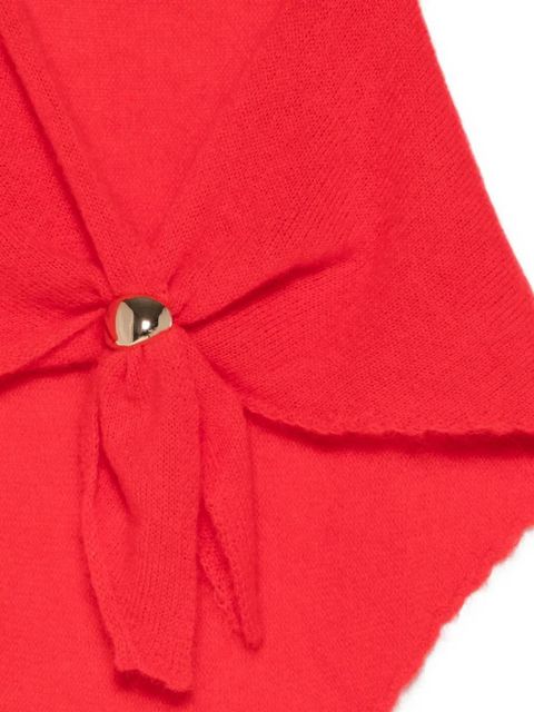 SOLOTRE ring-embellished scarf - Red - zdjęcie produktu nr 2