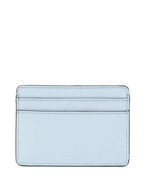 Versace logo-lettering leather cardholder - Blue - zdjęcie produktu nr 2