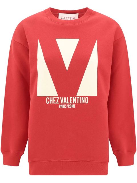 Valentino Garavani logo-print sweatshirt - Red - zdjęcie produktu nr 1
