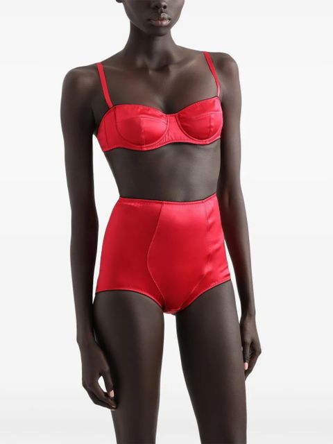Dolce & Gabbana satin balconette bra - Red