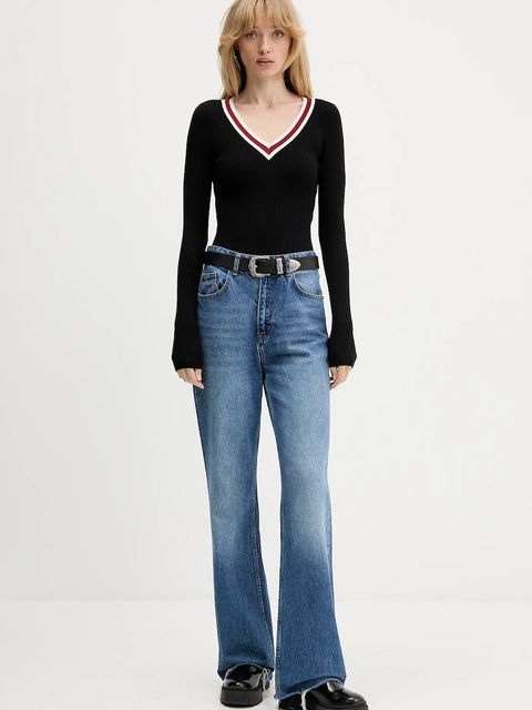 Guess Jeans sweter damski kolor czarny lekki W5BR05 Z3P32 - zdjęcie produktu nr 2