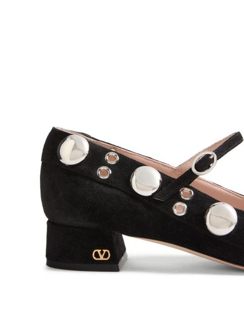 Valentino Garavani 30mm Nellcôte ball-stud Mary-Jane pumps - Black
