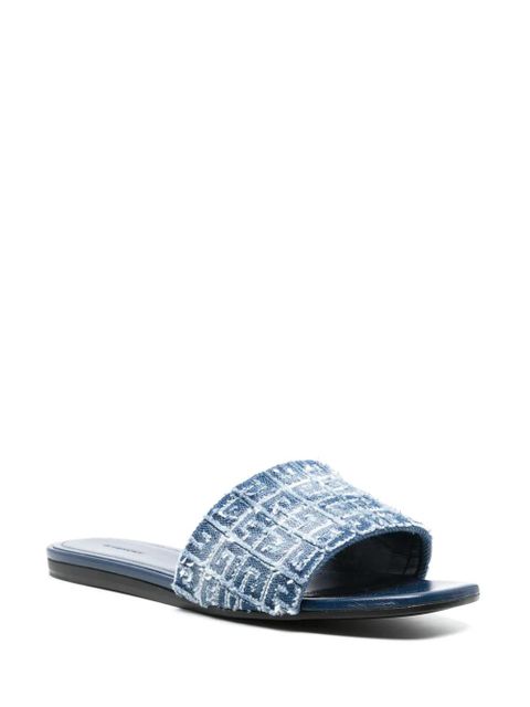 Givenchy 4G-monogram distressed slides - Blue - zdjęcie produktu nr 2