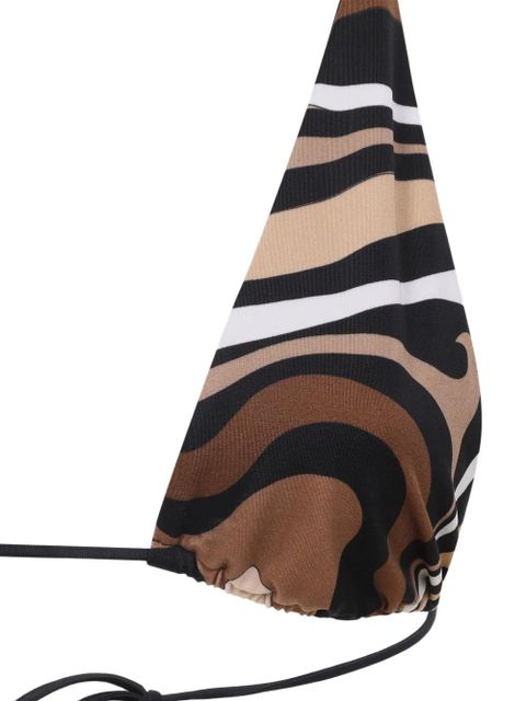 PUCCI patterned tie-straps bikini top - Black