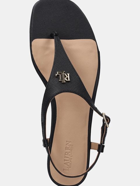 Lauren Ralph Lauren sandały skórzane Everley 2 damskie kolor czarny 802982881002 - zdjęcie produktu nr 2