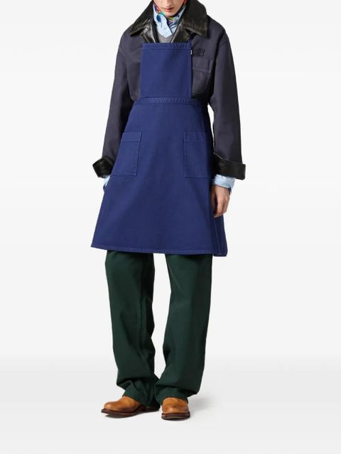 Miu Miu garment-dyed gabardine apron - Blue - zdjęcie produktu nr 2