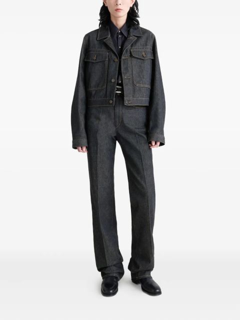 LEMAIRE button-fastening patch-pocket denim jacket - Black - zdjęcie produktu nr 2