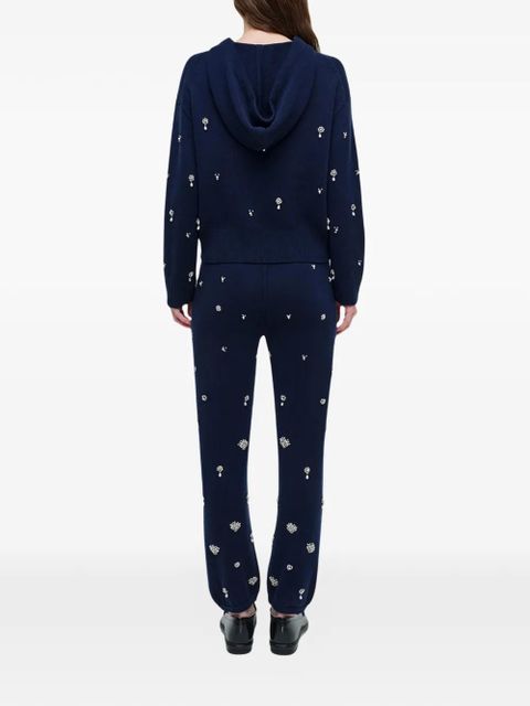 Simkhai Karmen crystal-embellished hoodie - Blue