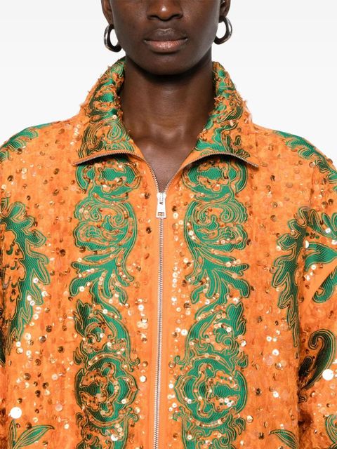 ETRO sequin-embellished bomber jacket - Orange