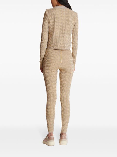 Balmain Labyrinth knitted leggings - Neutrals