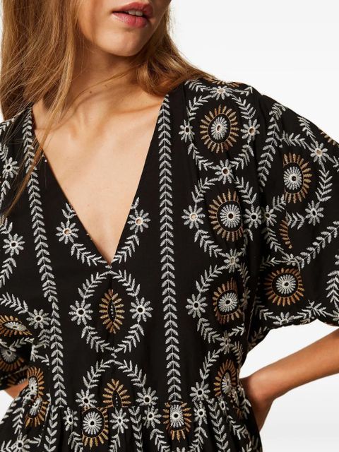 TWINSET broderie anglaise mini dress - Black