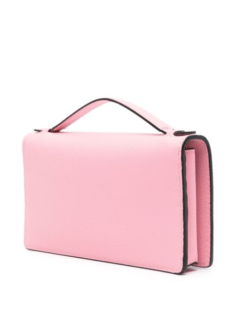 Valentino Garavani VLogo Signature leather crossbody bag - Pink