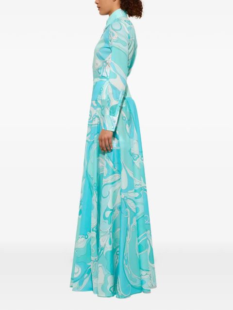 PUCCI Orchidee-print long skirt - Blue - zdjęcie produktu nr 2