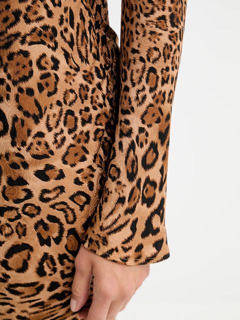 Twinset sukienka kolor brązowy maxi rozkloszowana 252TP2471