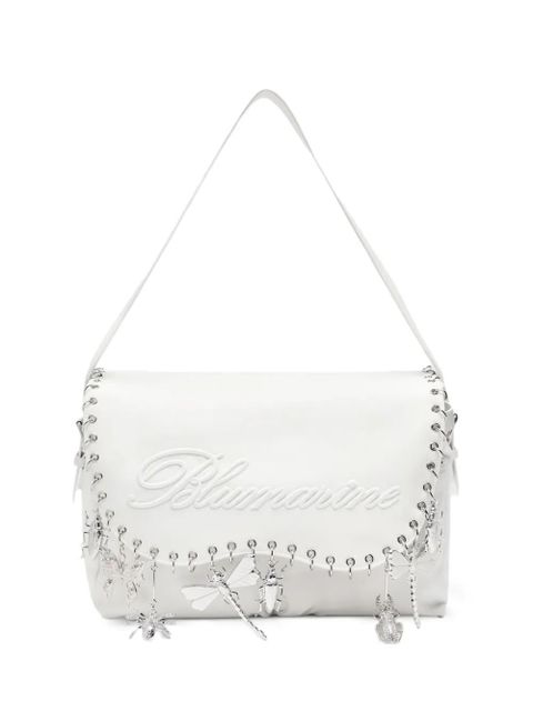 Blumarine embroidery insect-charm shoulder bag - White - zdjęcie produktu nr 1
