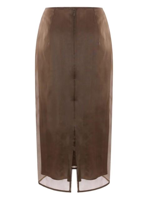 Cecilie Bahnsen Ocean midi skirt - Brown - zdjęcie produktu nr 2