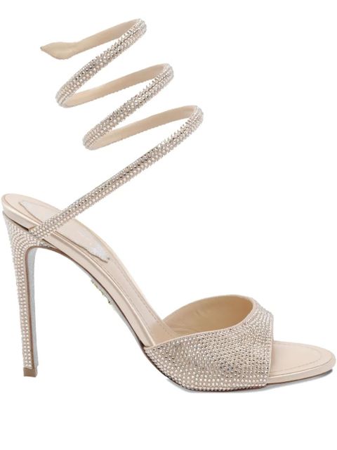 René Caovilla 105mm crystal-embellished sandals - Metallic - zdjęcie produktu nr 1