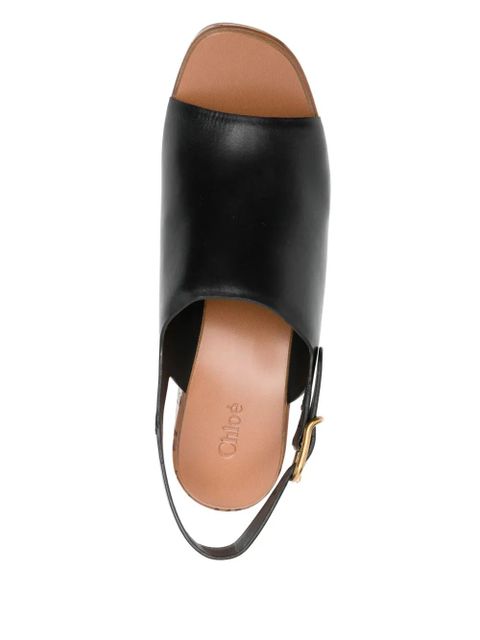 Chloé 80mm Maxime wedge sandals - Black