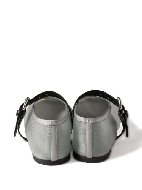Miu Miu Mesh fabric ballerinas - Grey