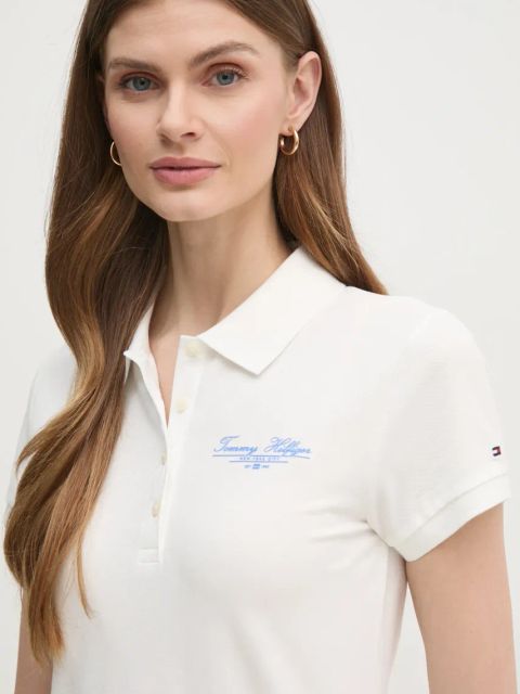 Tommy Hilfiger polo damski kolor biały WW0WW45429