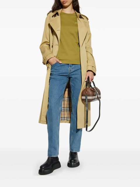 Burberry strap-detail cotton T-shirt - Green