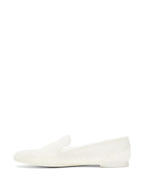 Casadei tonal-effect braided loafers - White