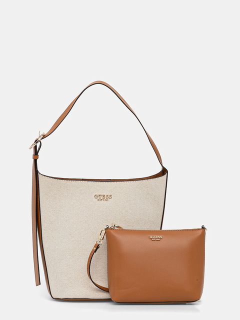 Guess torebka NICOLETTE kolor beżowy HWAG96 62040 - zdjęcie produktu nr 1