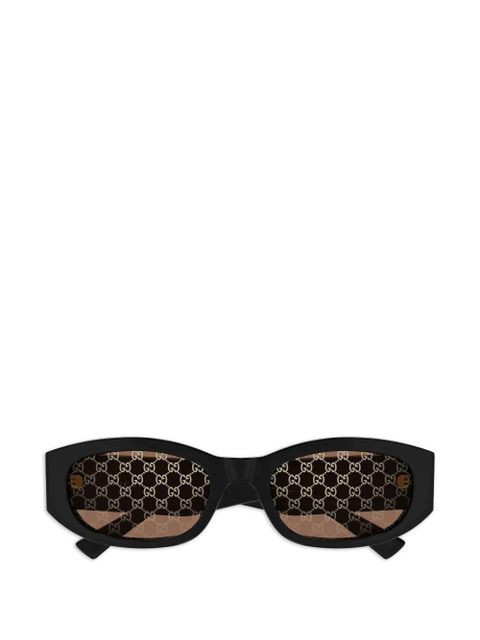 Gucci Eyewear geometric-frame pattern sunglasses - Black - zdjęcie produktu nr 1