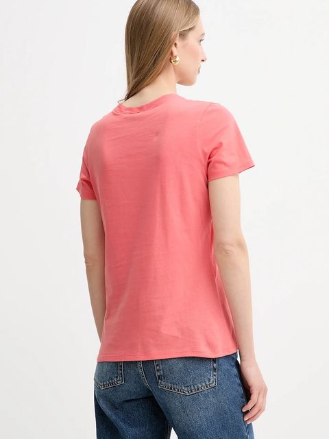 BOSS Orange t-shirt bawełniany BOSS ORANGE damski kolor różowy 50501139