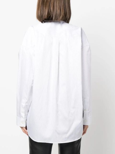 Acne Studios striped pocket shirt - White