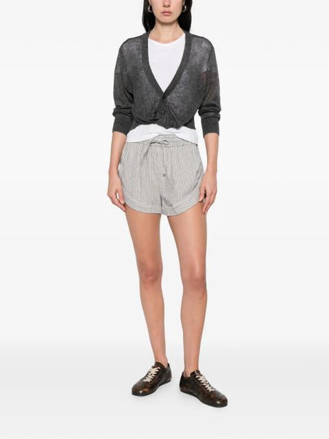 MARANT ÉTOILE Thaliany striped tie-waist shorts - Blue - zdjęcie produktu nr 2
